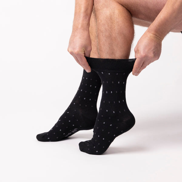Concerto Baumwollsocken für Herren, 3 Paar, Schwarz/Marineblau/Anthrazit