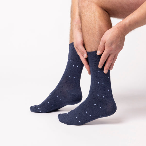 3 Paar Concerto Baumwollsocken für Herren - Marineblau/Jeansblau