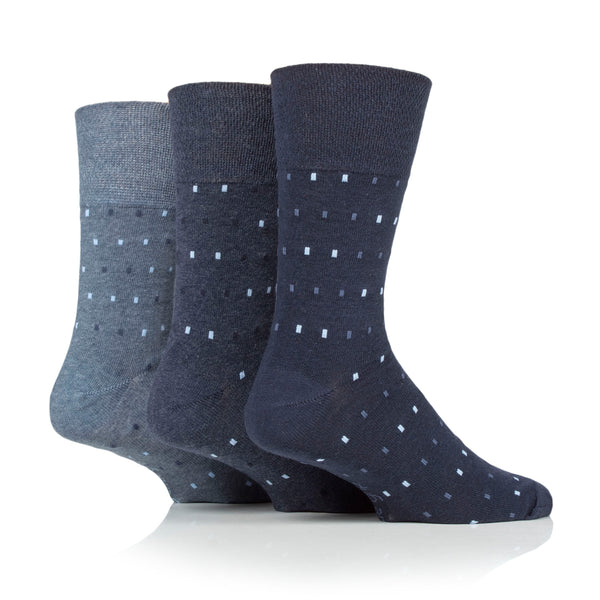 3 Paar Concerto Baumwollsocken für Herren - Marineblau/Jeansblau