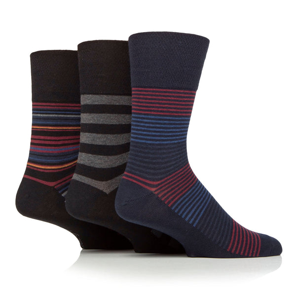 3 Pairs Men's Cotton Socks - Regal Stripe