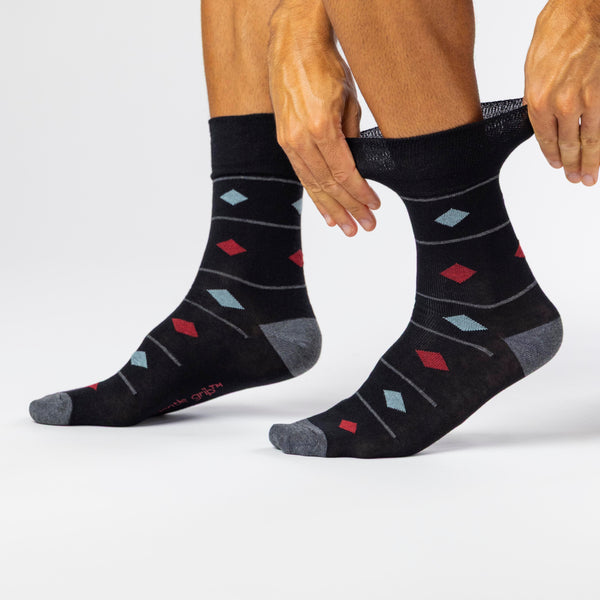 3 Paar Herren-Baumwollsocken – Modernisiertes Argyle