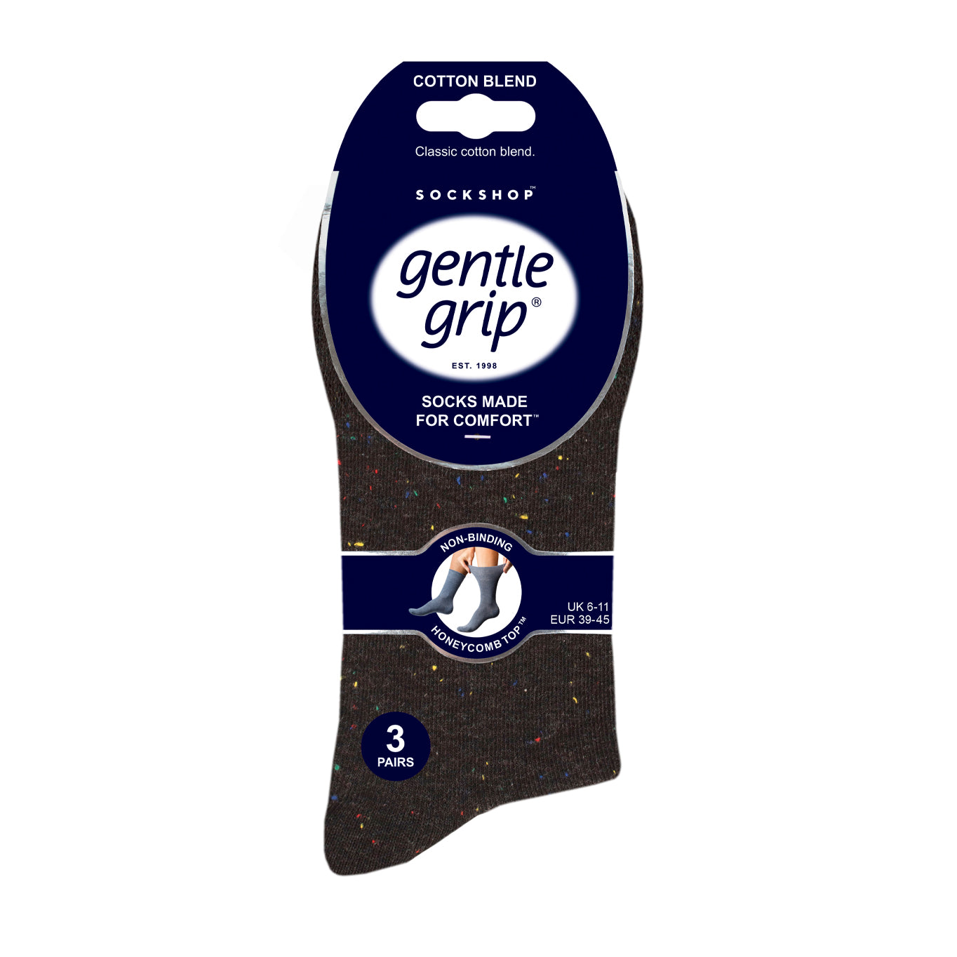 3 Paar Herren-Baumwollsocken – Modernisiertes Argyle