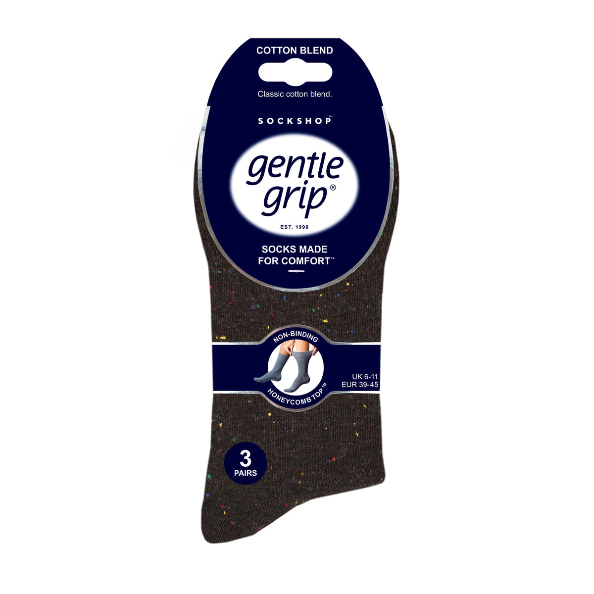 3 Paar Herren-Baumwollsocken – Modernisiertes Argyle