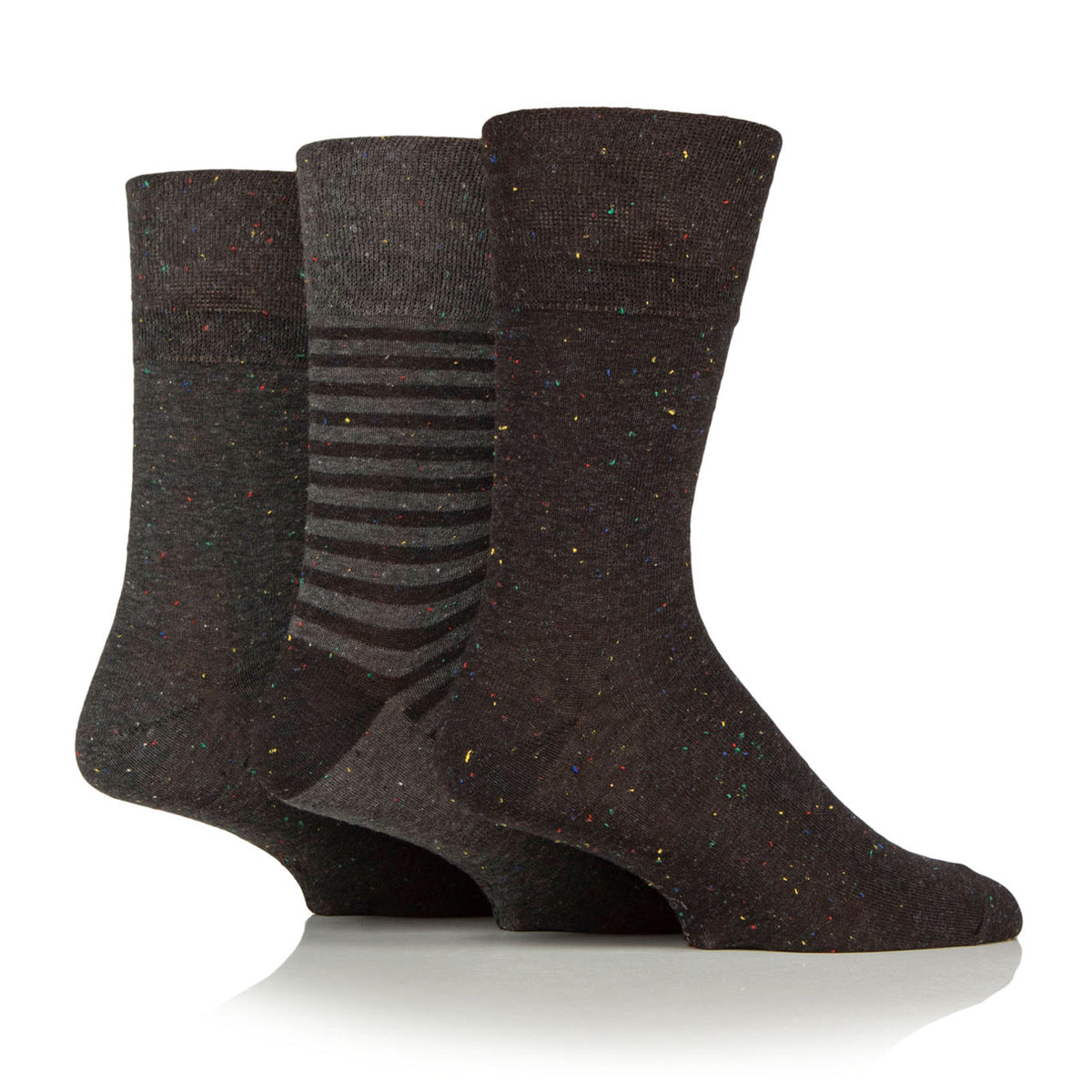 3 Paar Herren-Baumwollsocken – Modernisiertes Argyle
