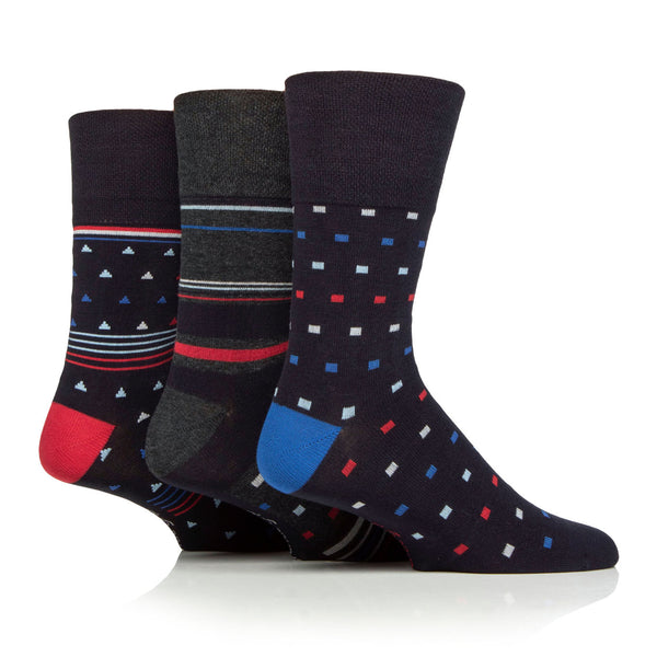 3 Paar Herren-Baumwollsocken – Modernisiertes Argyle