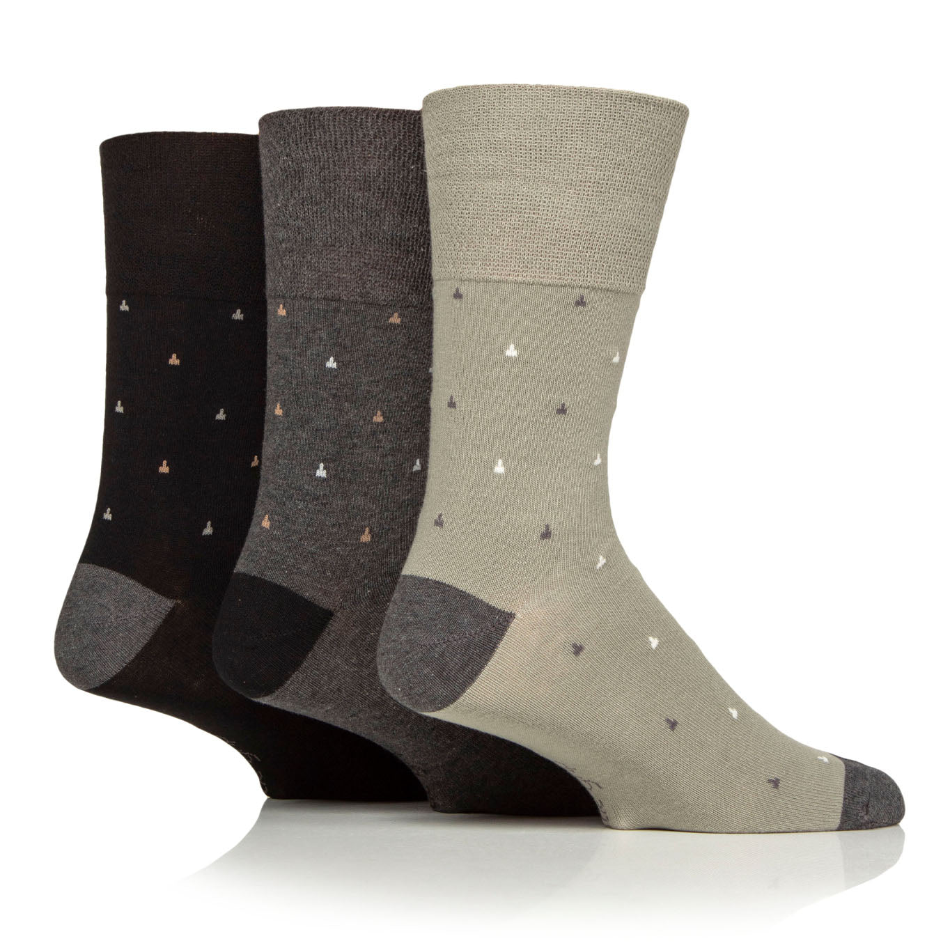 3 Pairs Men's Cotton Socks - Kaleidoscopic Micro