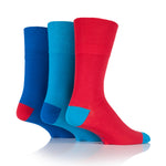 Load image into Gallery viewer, 3 Pairs Men&#39;s Colourburst Cotton Socks - Royal
