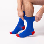 Load image into Gallery viewer, 3 Pairs Men&#39;s Colourburst Cotton Socks - Royal
