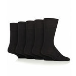 Load image into Gallery viewer, 5 Pairs Mens Dry Comfort Socks - Black
