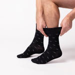 Load image into Gallery viewer, 3 Pairs Men&#39;s Bamboo Socks - Black Suit Mono
