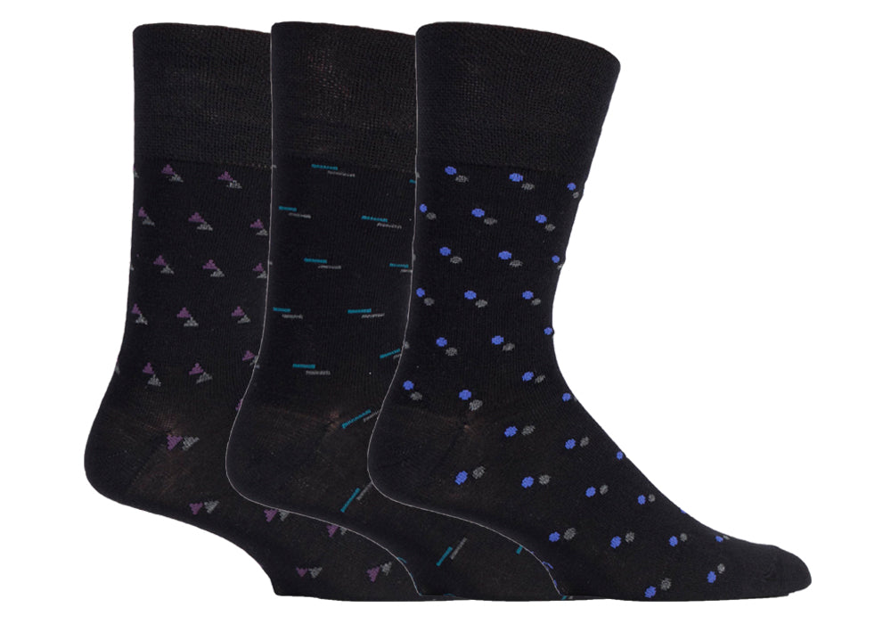 3 Paar Herren-Baumwollsocken – Modernisiertes Argyle