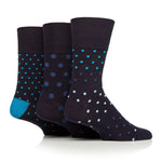 Load image into Gallery viewer, 3 Pairs Men&#39;s Bamboo Socks - Navy Eclipse
