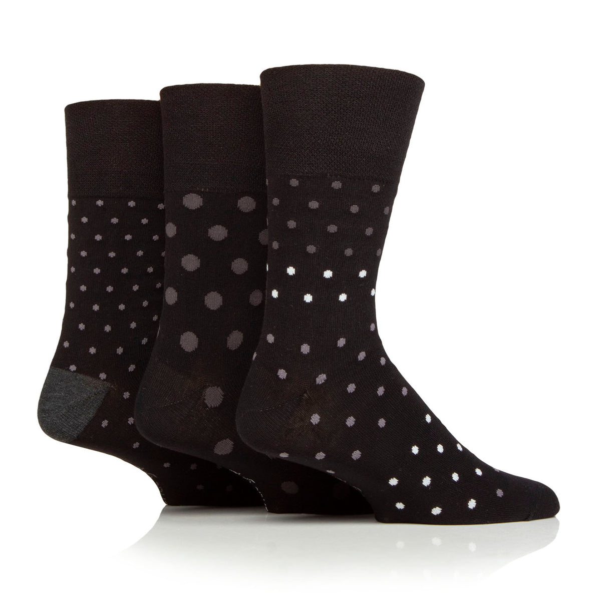 3 Paar Herrensocken aus Bambus – Monochrome Eclipse