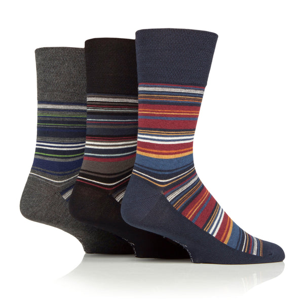 3 Paar Herrensocken aus Bambus – Mirage Stripe