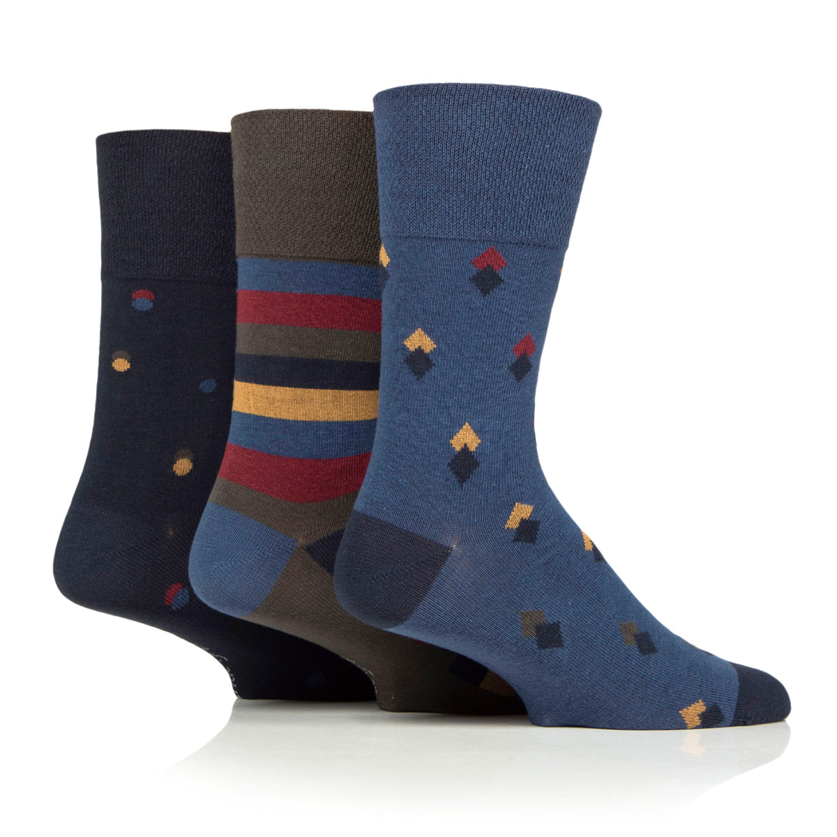 3 Paar Herrensocken aus Bambus – Mirage Stripe
