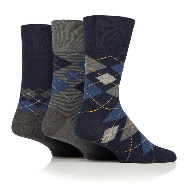3 Paar Herrensocken aus Bambus – Mirage Stripe