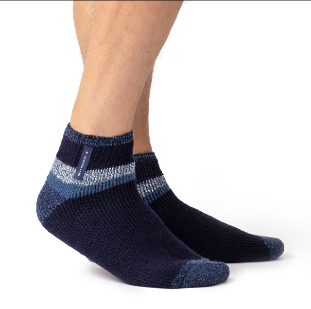 Men's Original Ankle Length Sleep Socks - Navy & Blue