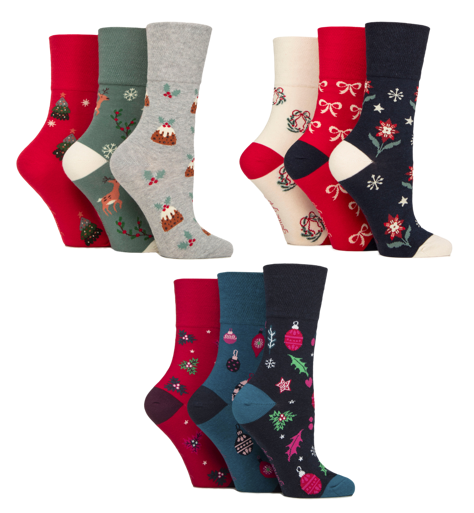 Sonderangebot: 9 Paar lustige Weihnachtssocken für Damen