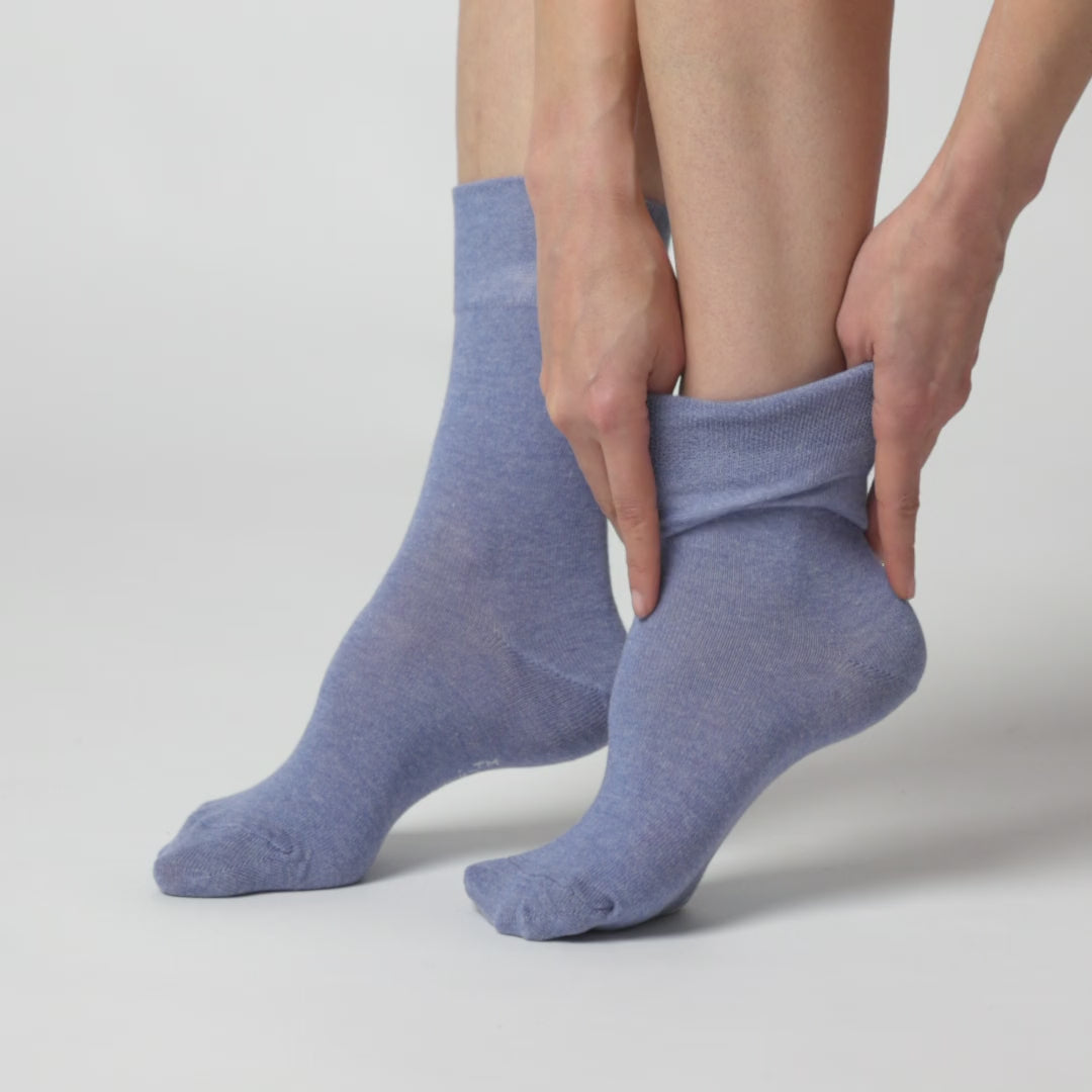 3 Paar schlichte Damen-Baumwollsocken - Eva Denim