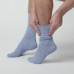 Laden und Abspielen von Videos im Galerie-Viewer, 3 Paar Herren Baumwollsocken - Anzugsocken Blau
