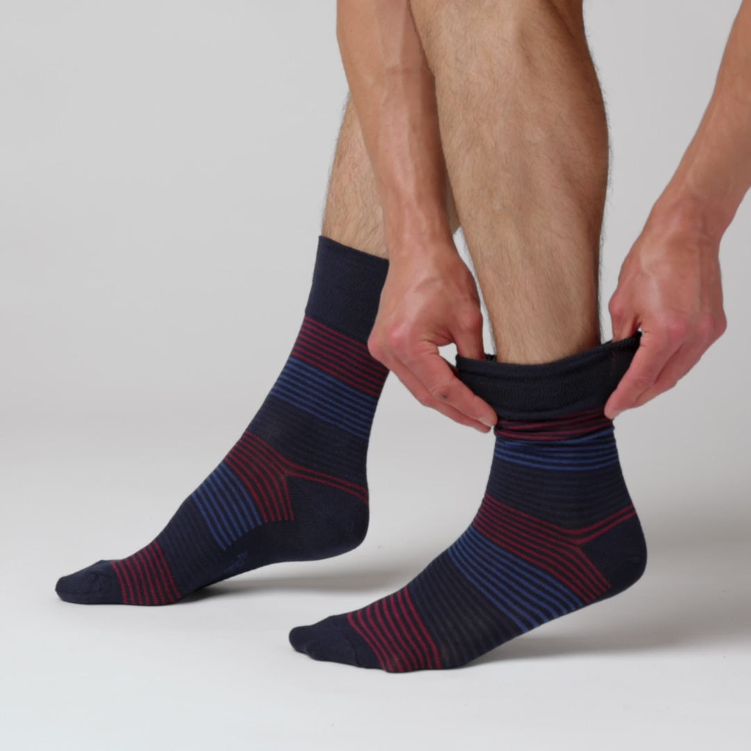 3 Paar Herren-Baumwollsocken – Regal Stripe