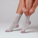 Laden und Abspielen von Videos im Galerie-Viewer, 3 Paar Damen Baumwollsocken - Ritz Schwarz/Grau/Pflaume
