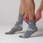 Load and play video in Gallery viewer, 3 Pairs Men&#39;s Bigfoot Cotton Socks - Denim/Grey
