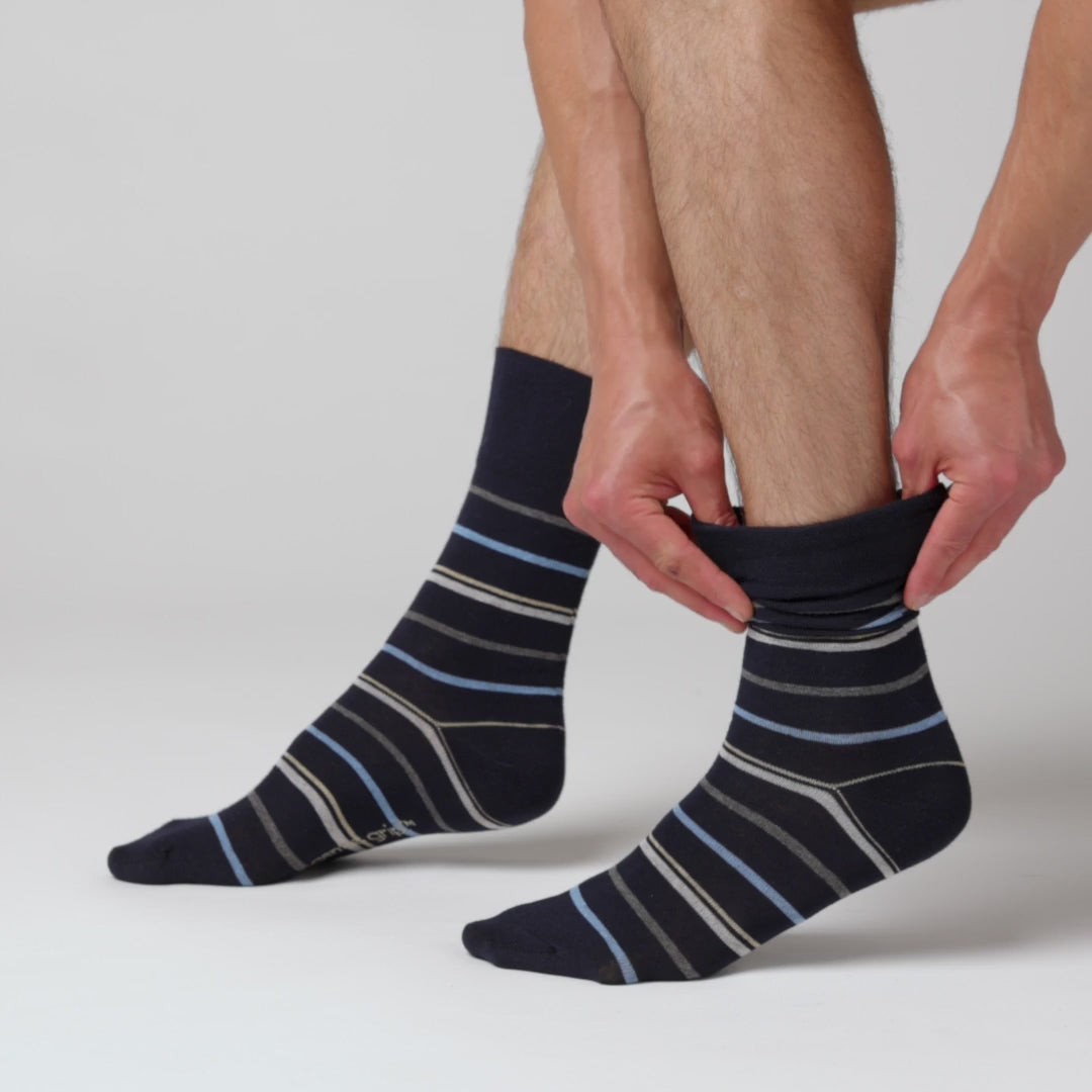 3 Pairs Men's Cotton Socks - Sea Breeze