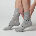 Laden und Abspielen von Videos im Galerie-Viewer, 3 Paar Damen-Baumwollsocken – Denim-Punkte
