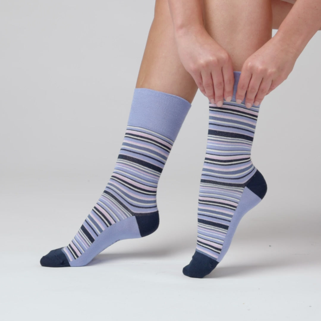 3 Paar Damen Bambussocken - Denim