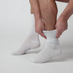 Load and play video in Gallery viewer, 3 Pairs Men&#39;s Bigfoot Cotton Socks - White
