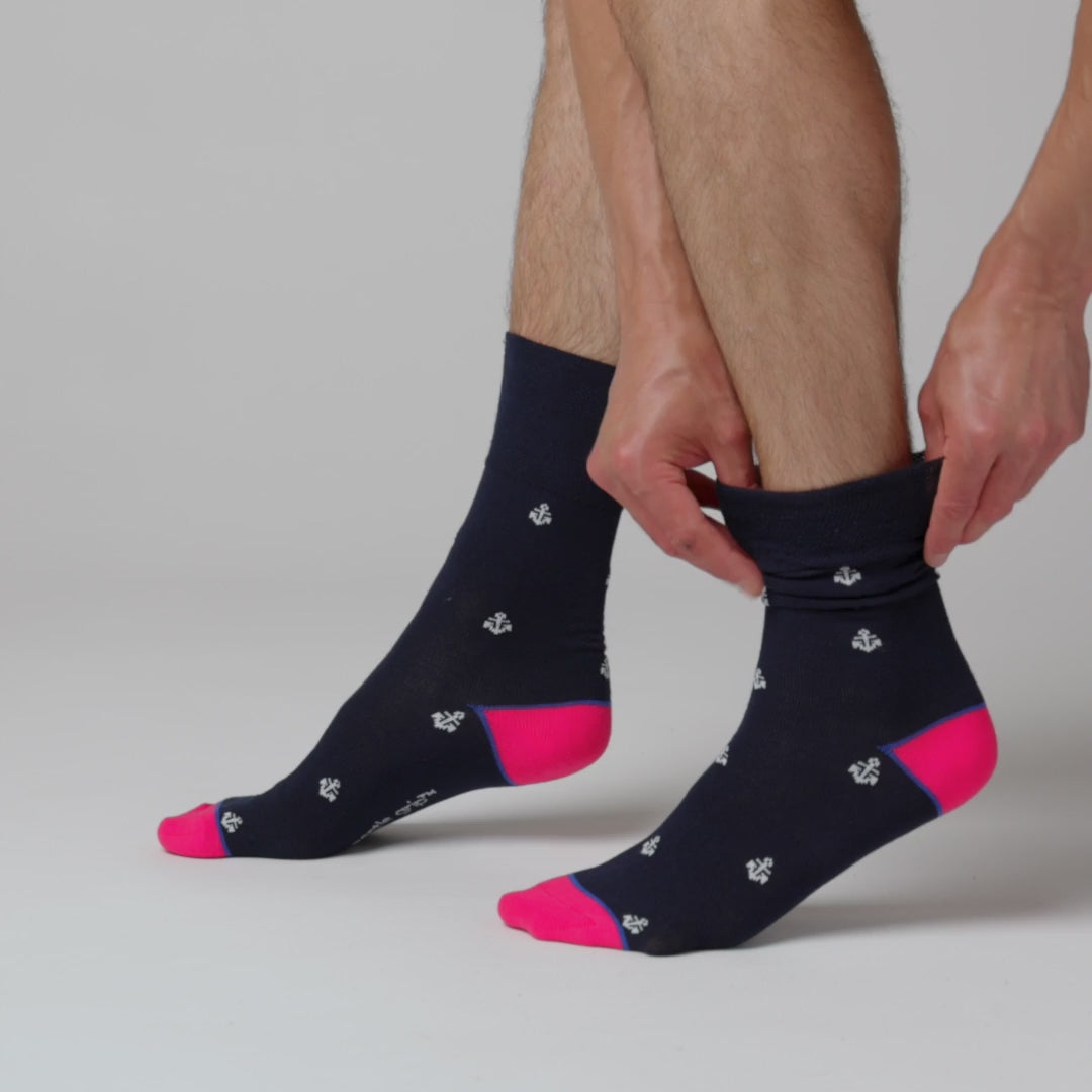 3 Paar Herren-Baumwollsocken - Nautisch