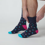 Load and play video in Gallery viewer, 3 Pairs Men&#39;s Colourburst Cotton Socks - Neon Dots
