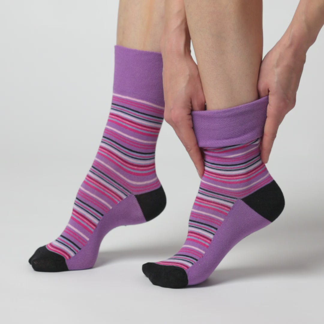 3 Paar Damen Baumwollsocken - Sweetheart Schwarz