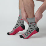 Load and play video in Gallery viewer, 3 Pairs Men&#39;s Fun Feet Cotton Socks - Gentleman

