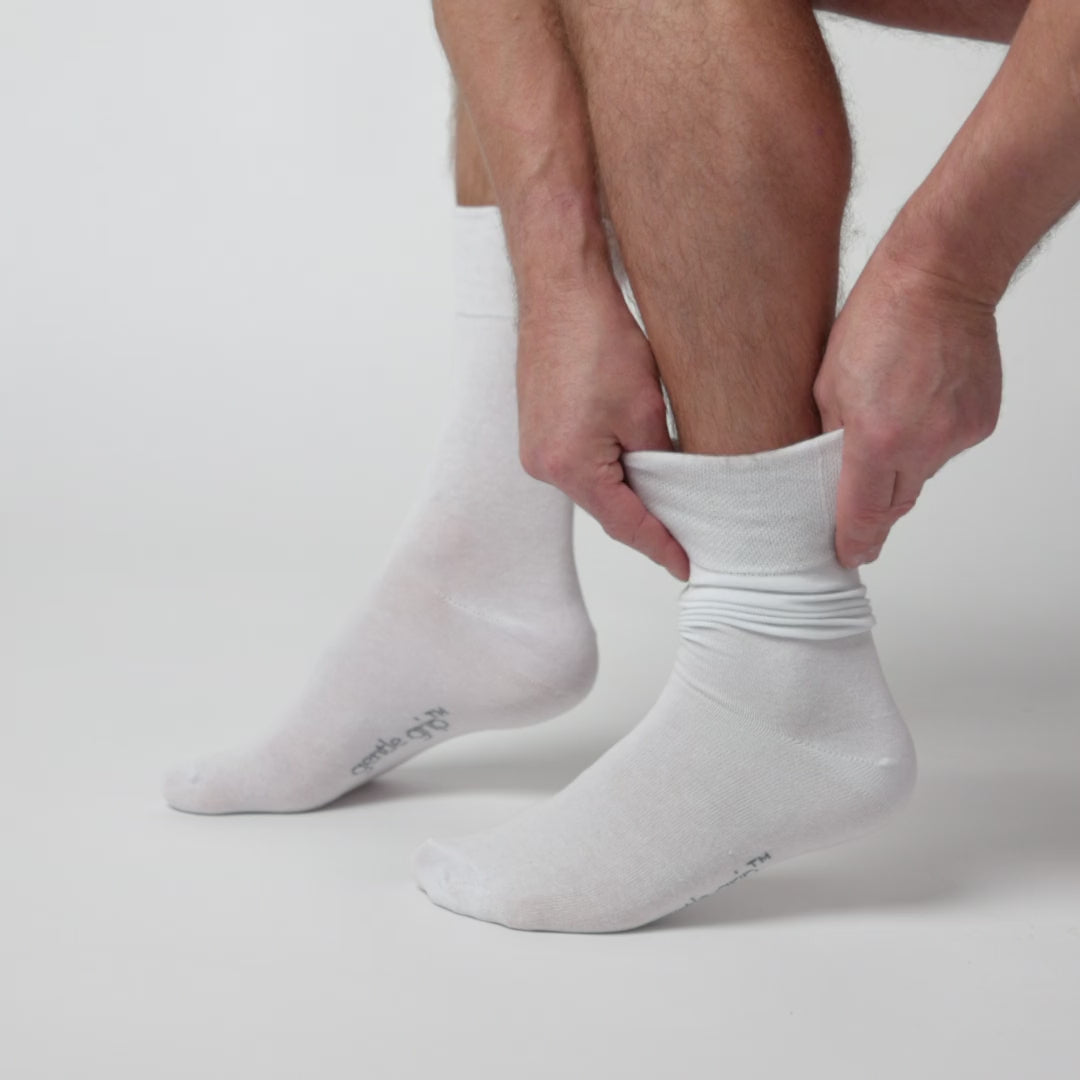 3 Paar Herrensocken aus schlichter Baumwolle - Weiß