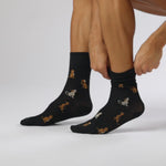 Load and play video in Gallery viewer, 3 Pairs Men's Fun Feet Cotton Socks - Team Dog

