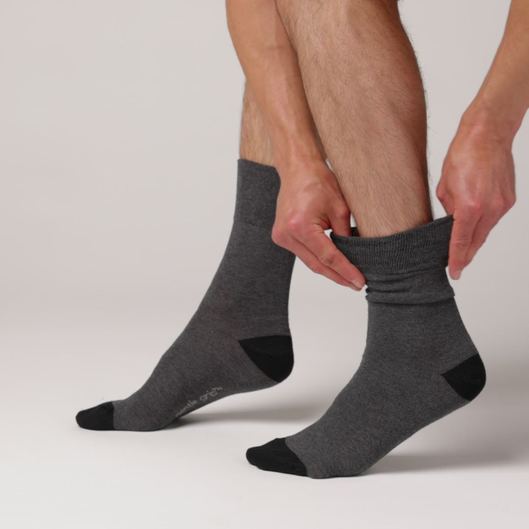 3 Pairs Men's Apex Cotton Socks - Black Mix
