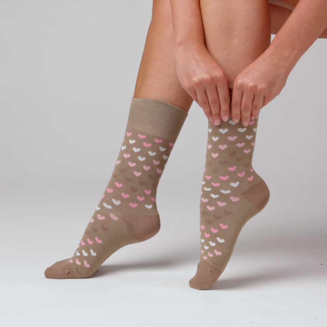 3 Pairs Ladies Bamboo Socks - Neutral
