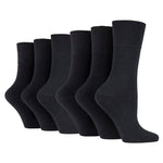 Lade das Bild in den Galerie-Viewer, 6 Paar Diabetikersocken für Damen - Schwarz

