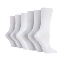 6 Paar Diabetikersocken für Damen - Weiß